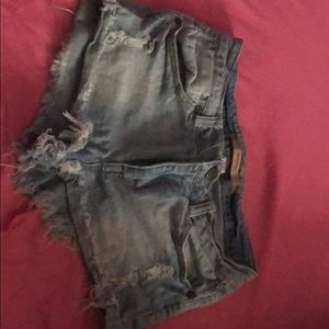 blue jean shorts